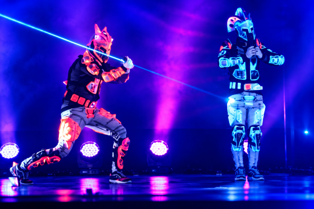 UV robotická light show
