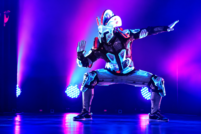 UV robotická light show