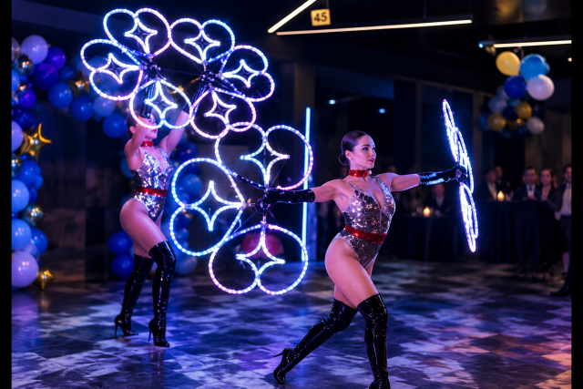 LED Show s živými houslemi