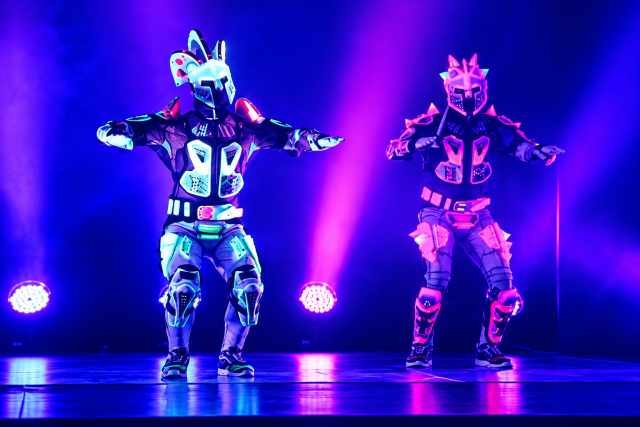 UV robotická light show