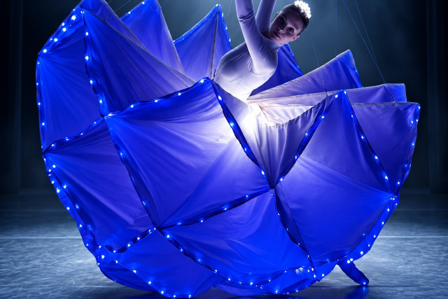 LED Blue lotos